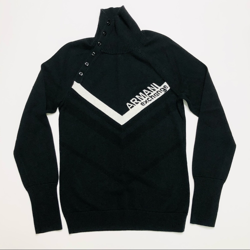ARMANI EXCHANGE Black Knit Sweater • Medium
